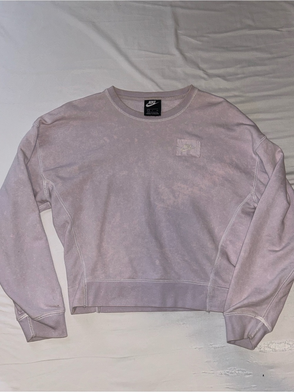 Pastel pink purple Nike sweatshirt crop